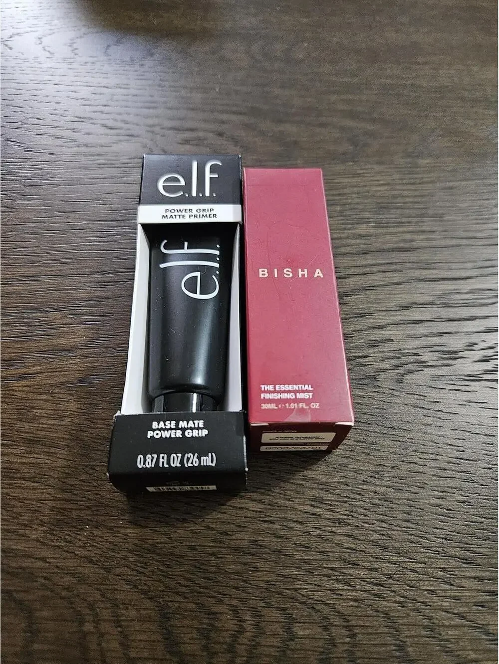 e.l.f. Power Grip Matte Primer and Bisha The Essential Finishing Mist
